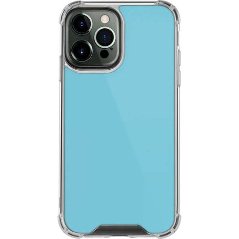 Sky High Blue Solid iPhone 13 Pro Max Clear Case